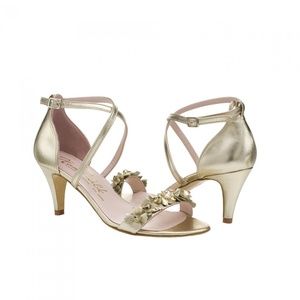 Harriet Wilde Arabella Low Champagne Sandals